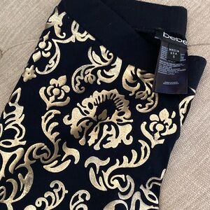 Black and gold painted legging